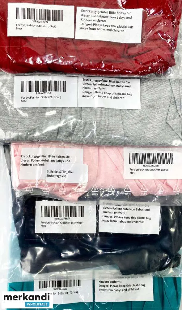 155 piezas FERDY'S Camisas de Enfermería en 5 Colores Ropa de Mujer Ropa de Maternidad, Textiles Venta al por mayor Stock restan