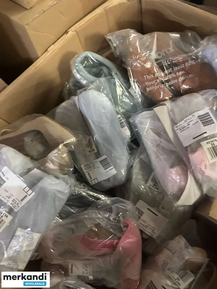 4 € por par en un conjunto de zapatos con variedad de modelos y tallas, zapatos de mujer, zapatos de hombre, palet de stock rest