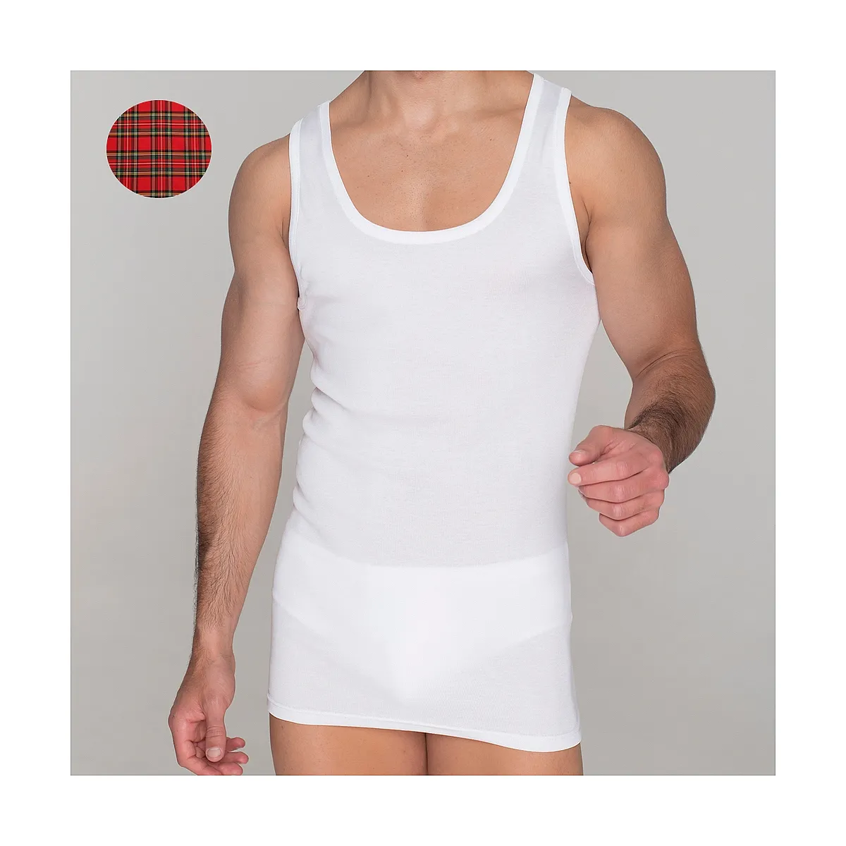 5237 CAMISETA TIRANTES HILO DE ESCOCIA. CALIDAD PREMIUM