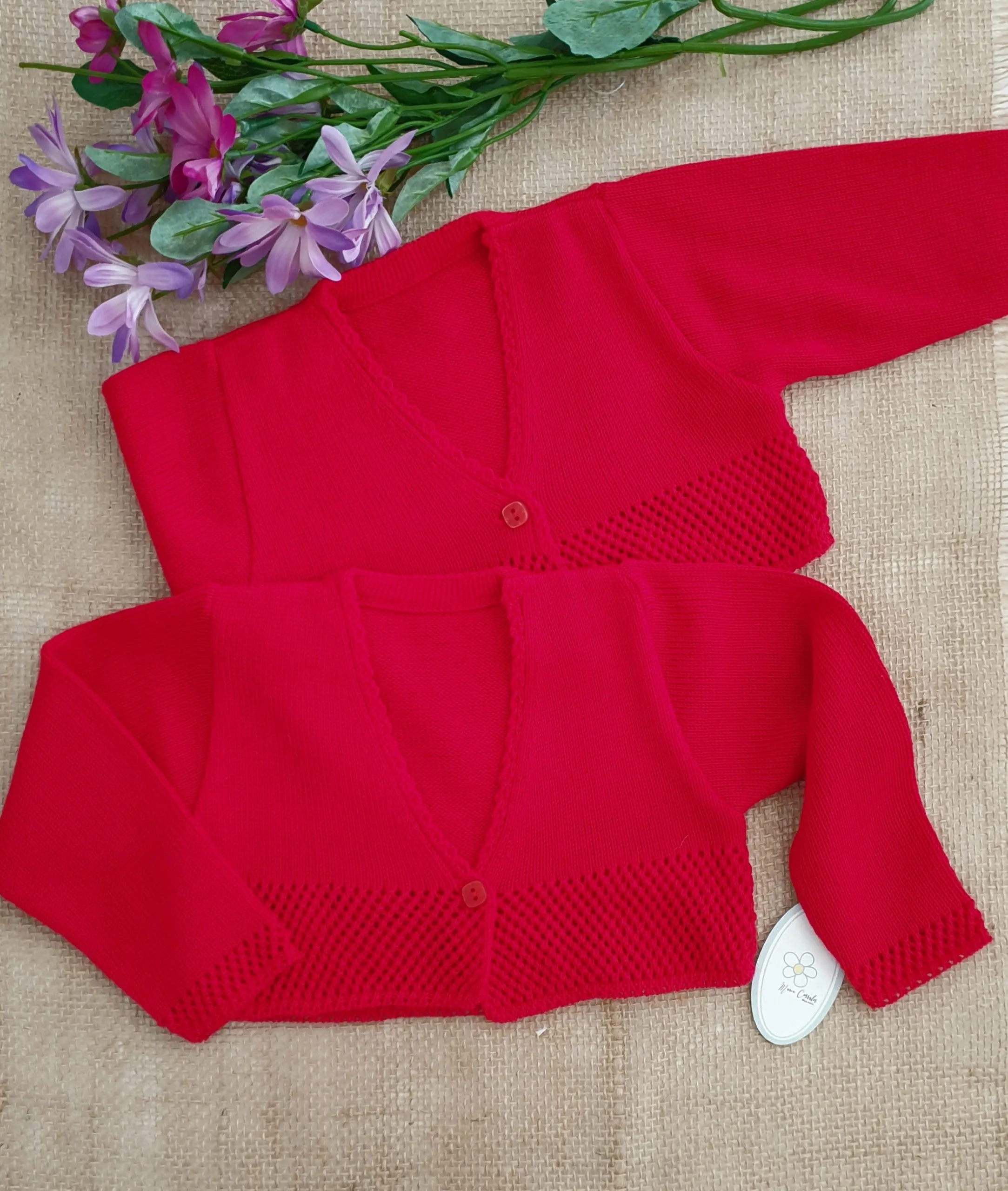 A Chaqueta de Punto niña Verano R110045 Rojo