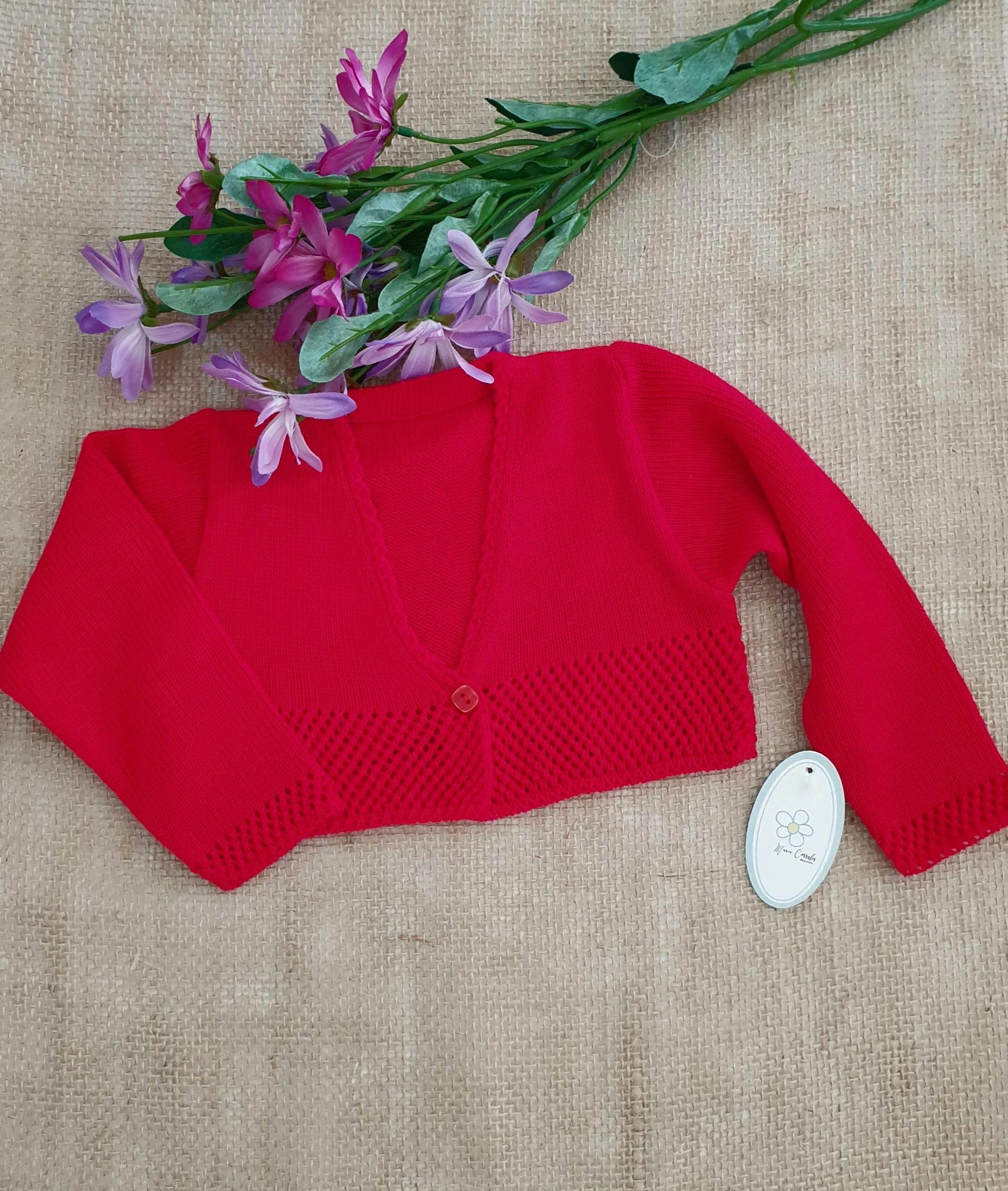 A Chaqueta de Punto niña Verano R110045 Rojo