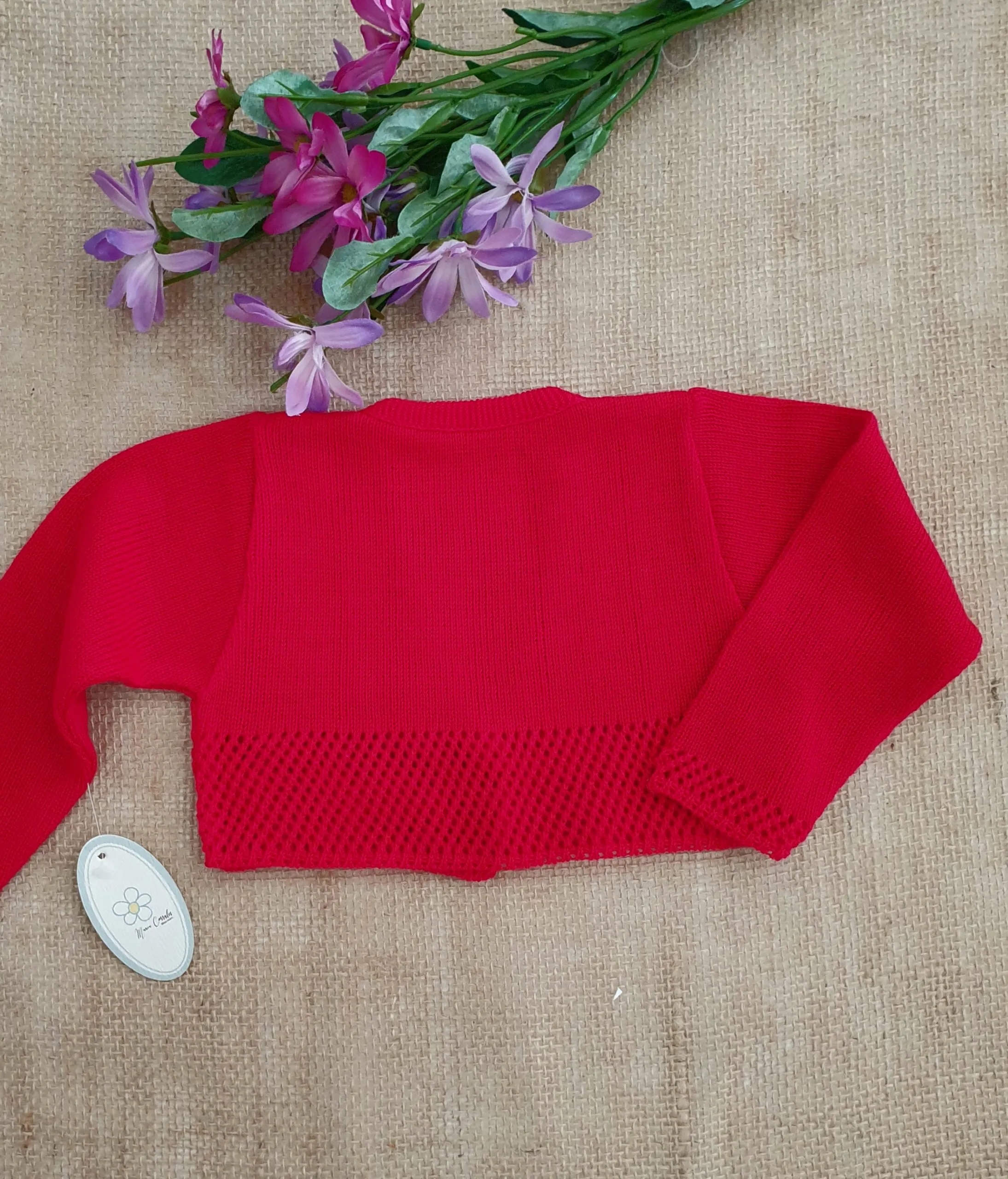 A Chaqueta de Punto niña Verano R110045 Rojo