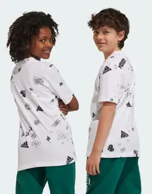 Adidas Camiseta Brand Love Allover Print (Adolescentes)