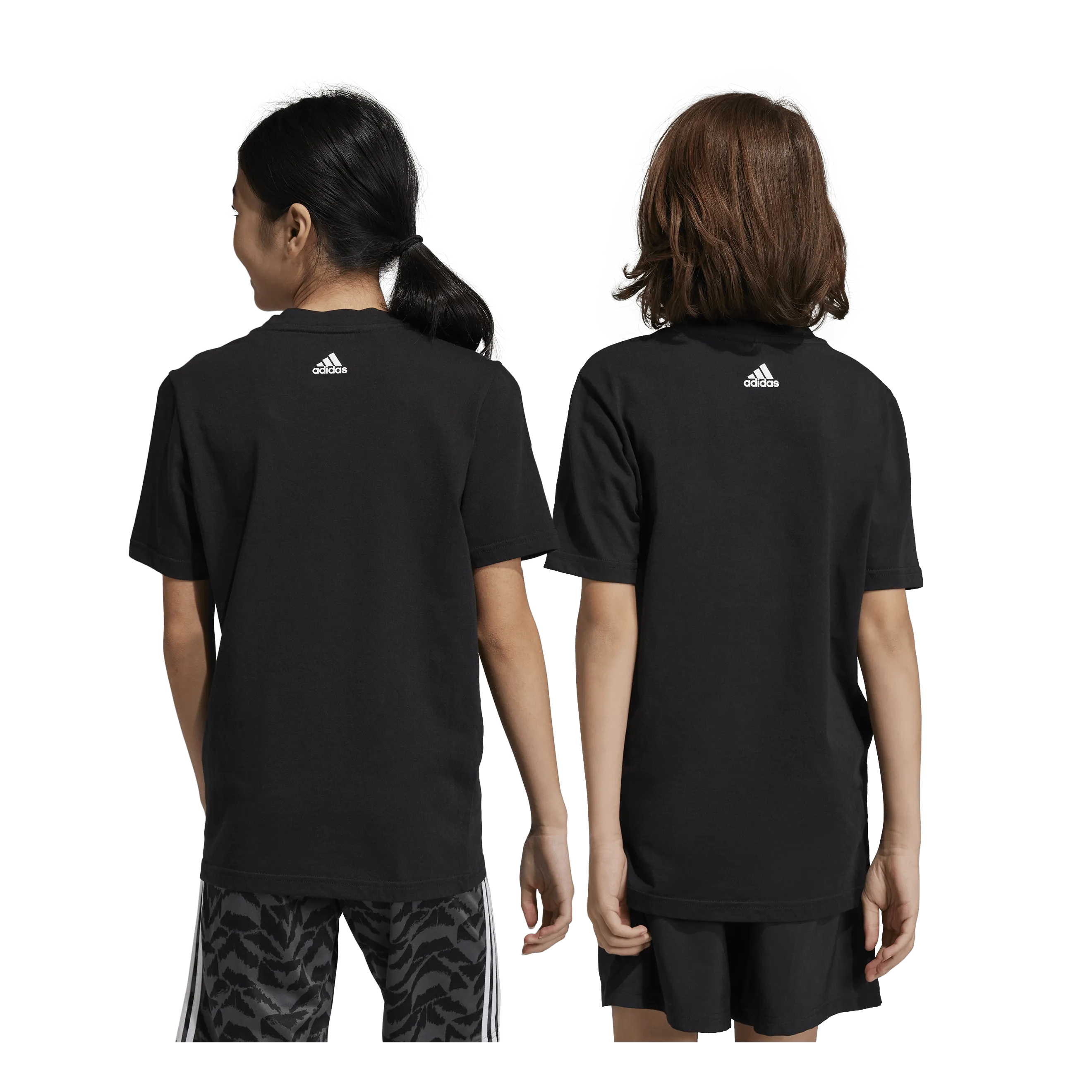 ADIDAS ESSENTIALS LINEAR LOGO COTTON TSHIRT BLACK / WHITE