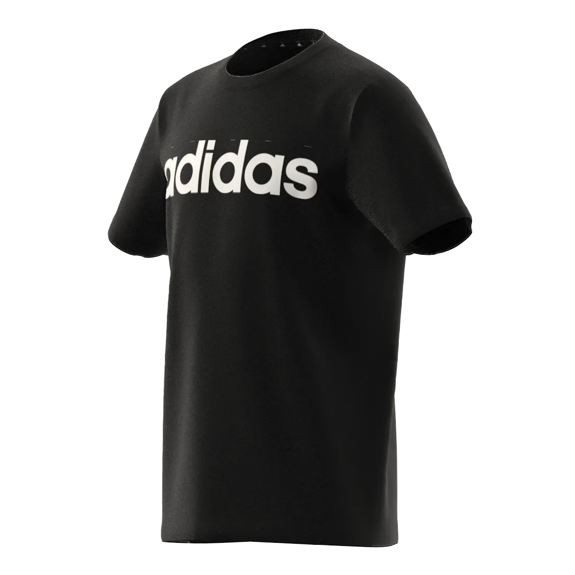 ADIDAS ESSENTIALS LINEAR LOGO COTTON TSHIRT BLACK / WHITE