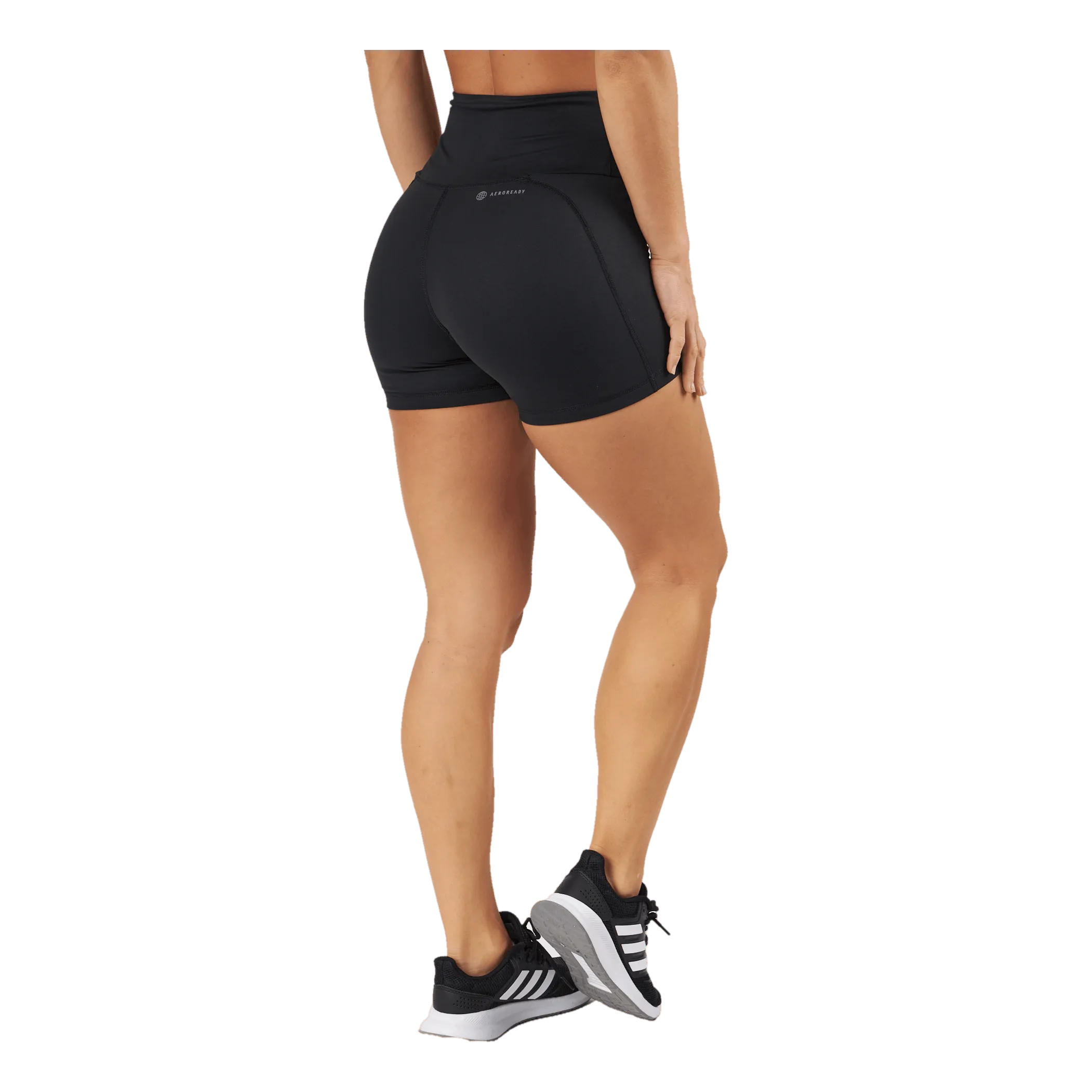 ADIDAS YOGA ESSENTIALS HIGHWAISTED SHORT LEGGINGS BLACK