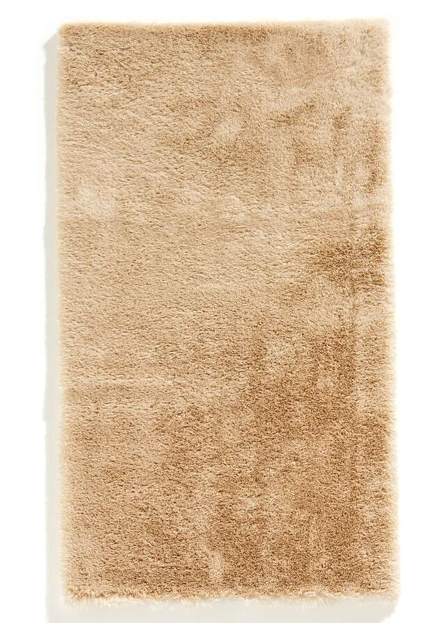 Alfombra de baño de calidad y especialmente suave Crema