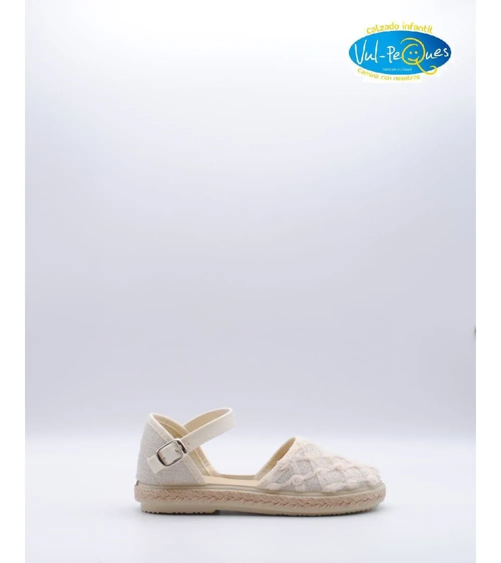 ALPARGATA VULPEQUES JORDAN CRUDO TUL FLORES