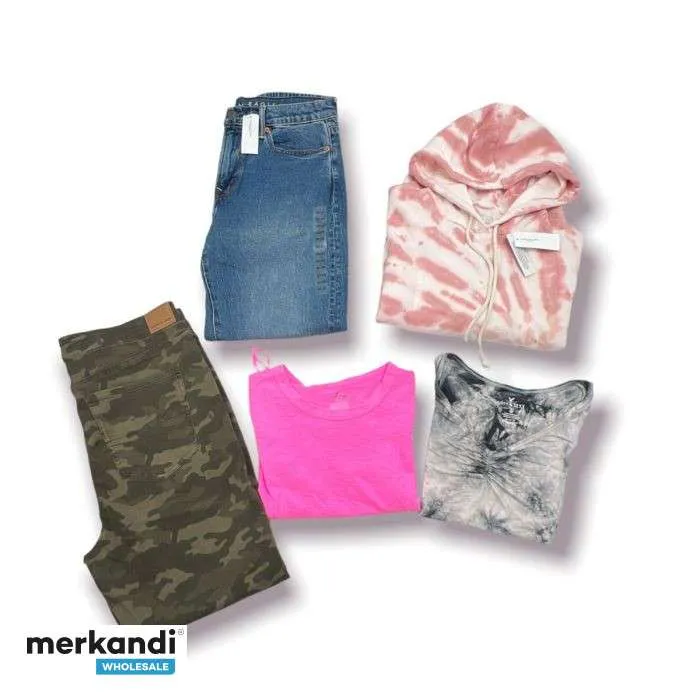 American Eagle Wholesale tienda stock ropa 100pcs Mezcla ventas de ropa a granel