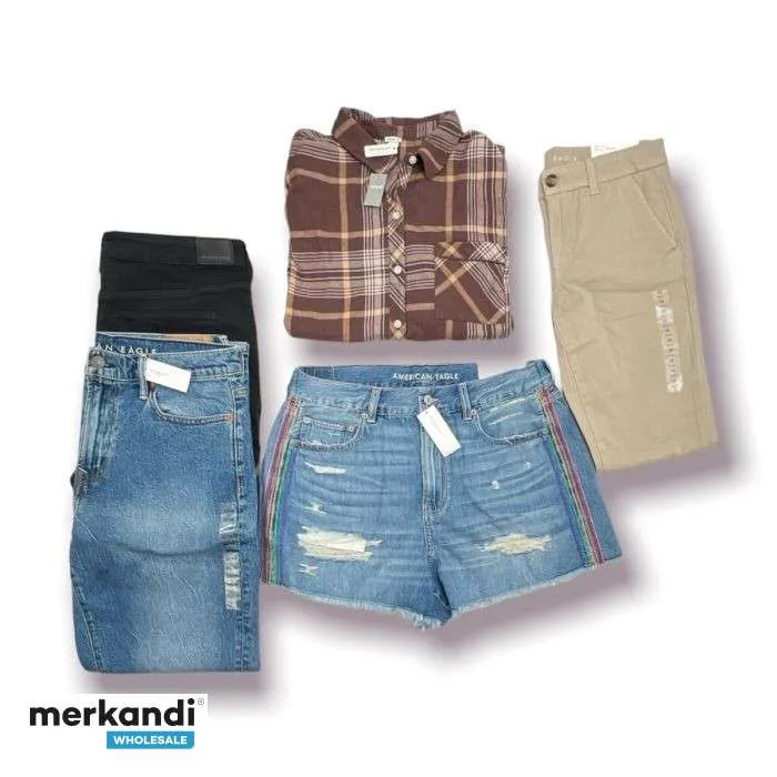 American Eagle Wholesale tienda stock ropa 100pcs Mezcla ventas de ropa a granel