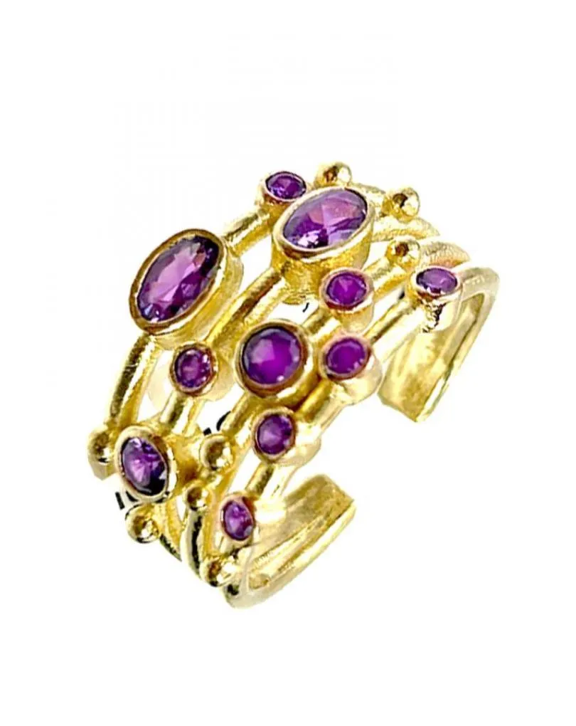 ANILLOS AMATISTA GRANDES ESPECIAL MADRINAS E INVITADAS DE BODA