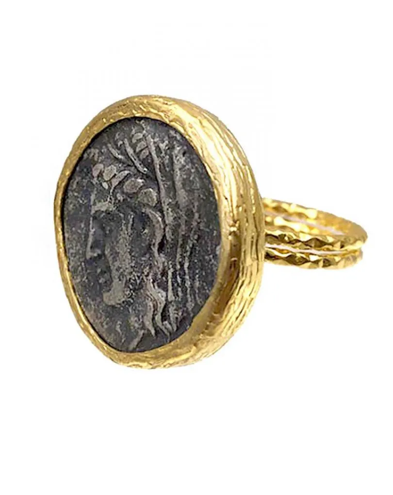 ANILLOS DE MUJER DISEÑO DE MONEDAS REPLICA DE JOYA ANTIGUA
