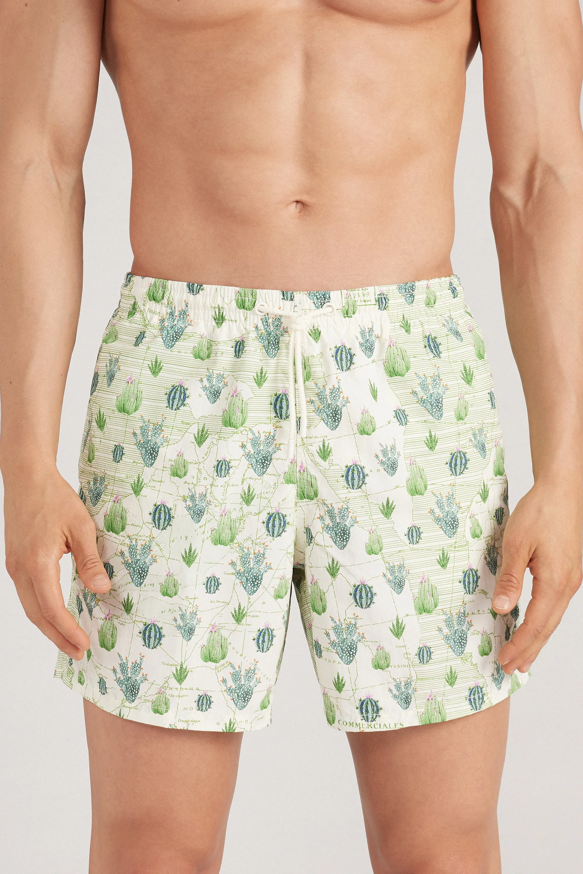 Banyador Bòxers Estampat Cactus i Mapa