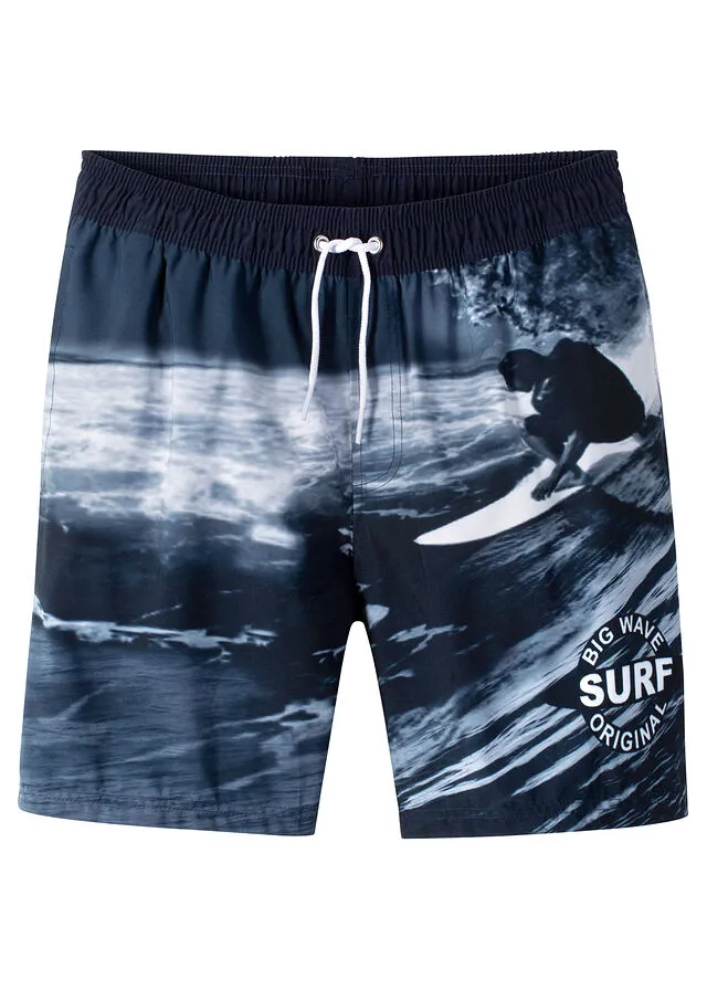 Bañador corto para niños Azul surfista