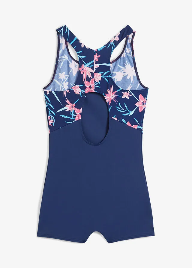 Bañador de niña Azul oxford