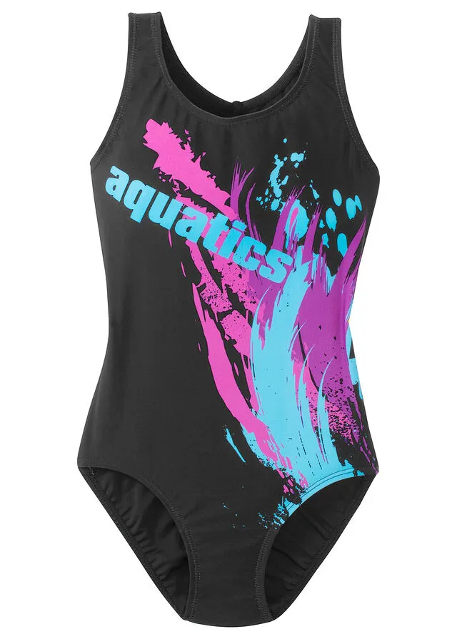 Bañador para niñas Negro multicolor