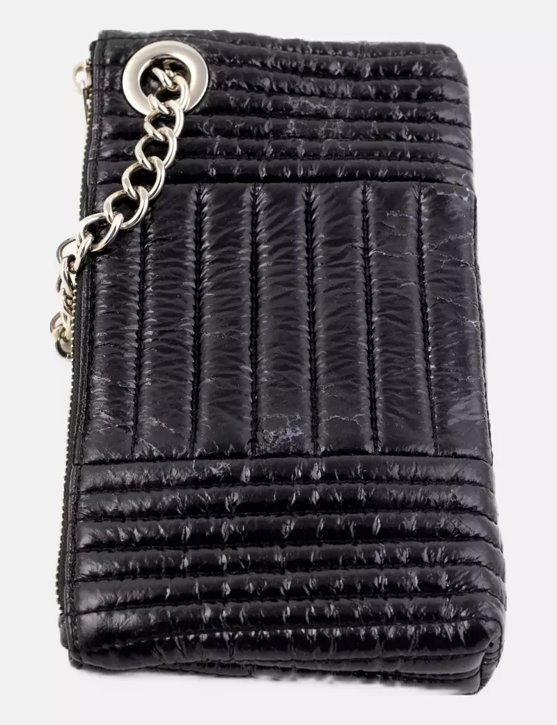 Benetton Bolso de mano negro texturizado