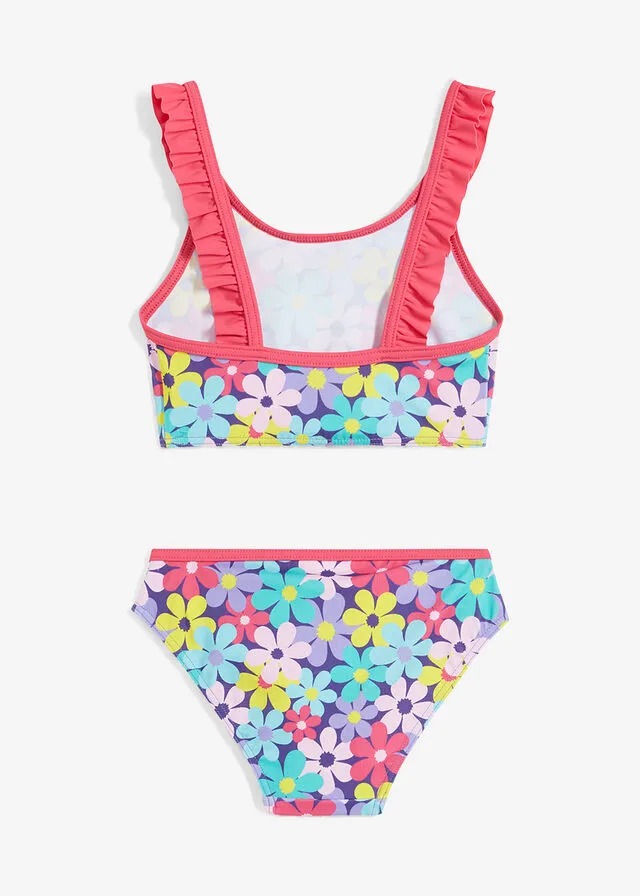 Bikini para niñas (2 piezas) Multicolor estampado