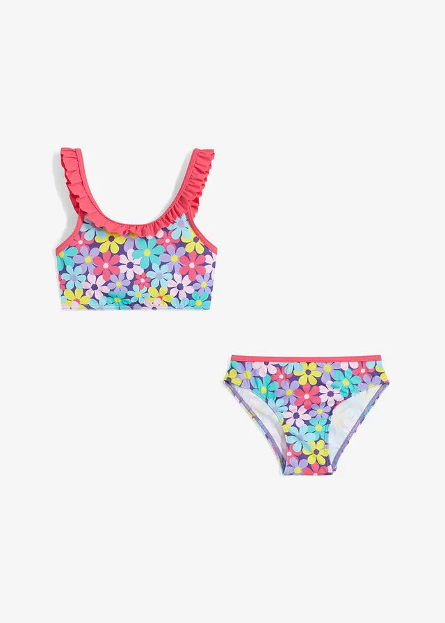 Bikini para niñas (2 piezas) Multicolor estampado