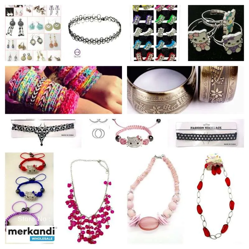 BISUTERíA AL POR MAYOR  PALET DE MEZCLA DE ACCESORIOS DE MODA