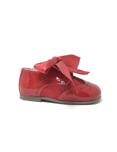 blucher rojo charol y ante