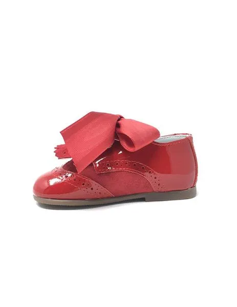 blucher rojo charol y ante
