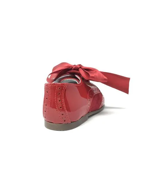blucher rojo charol y ante