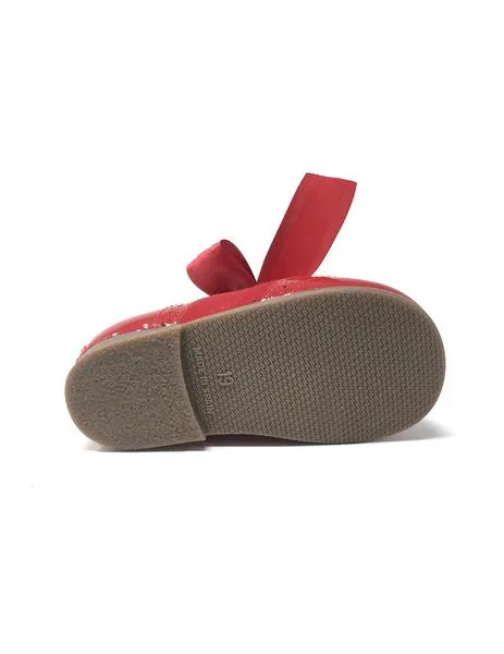blucher rojo charol y ante