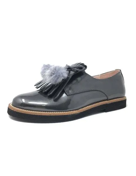 blucher solapa charol gris
