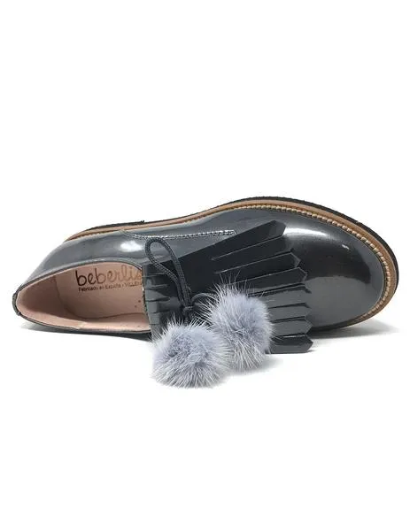 blucher solapa charol gris