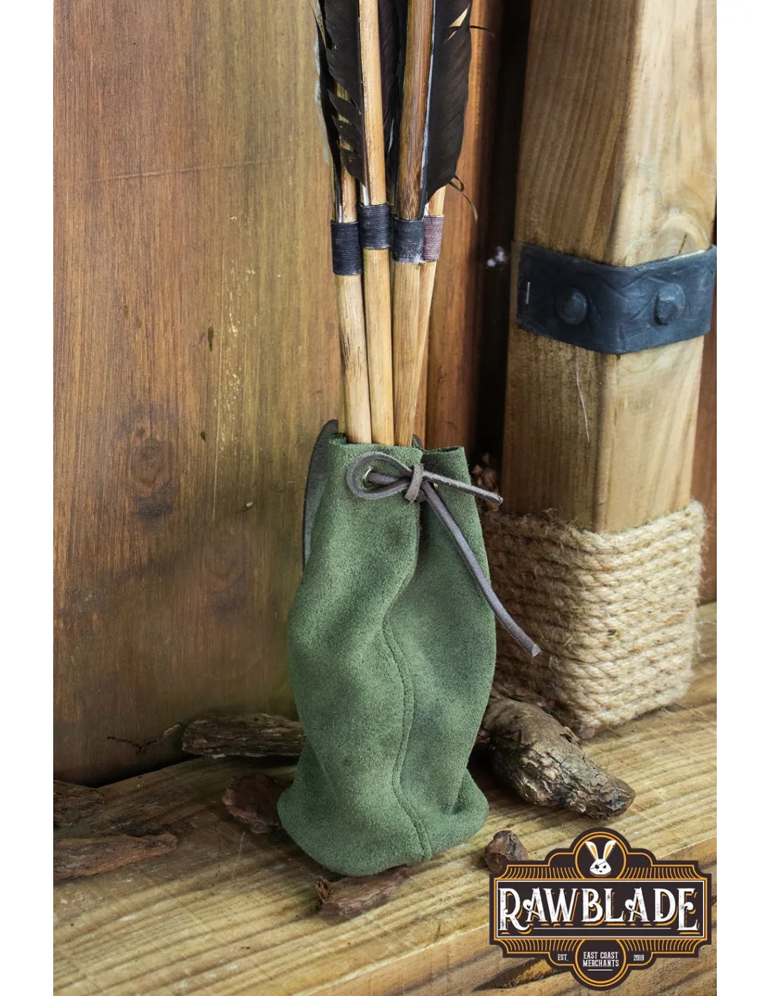 BOLSA DE TUBO ADVENTURER EN PIEL DE GAMUZA  VERDE
