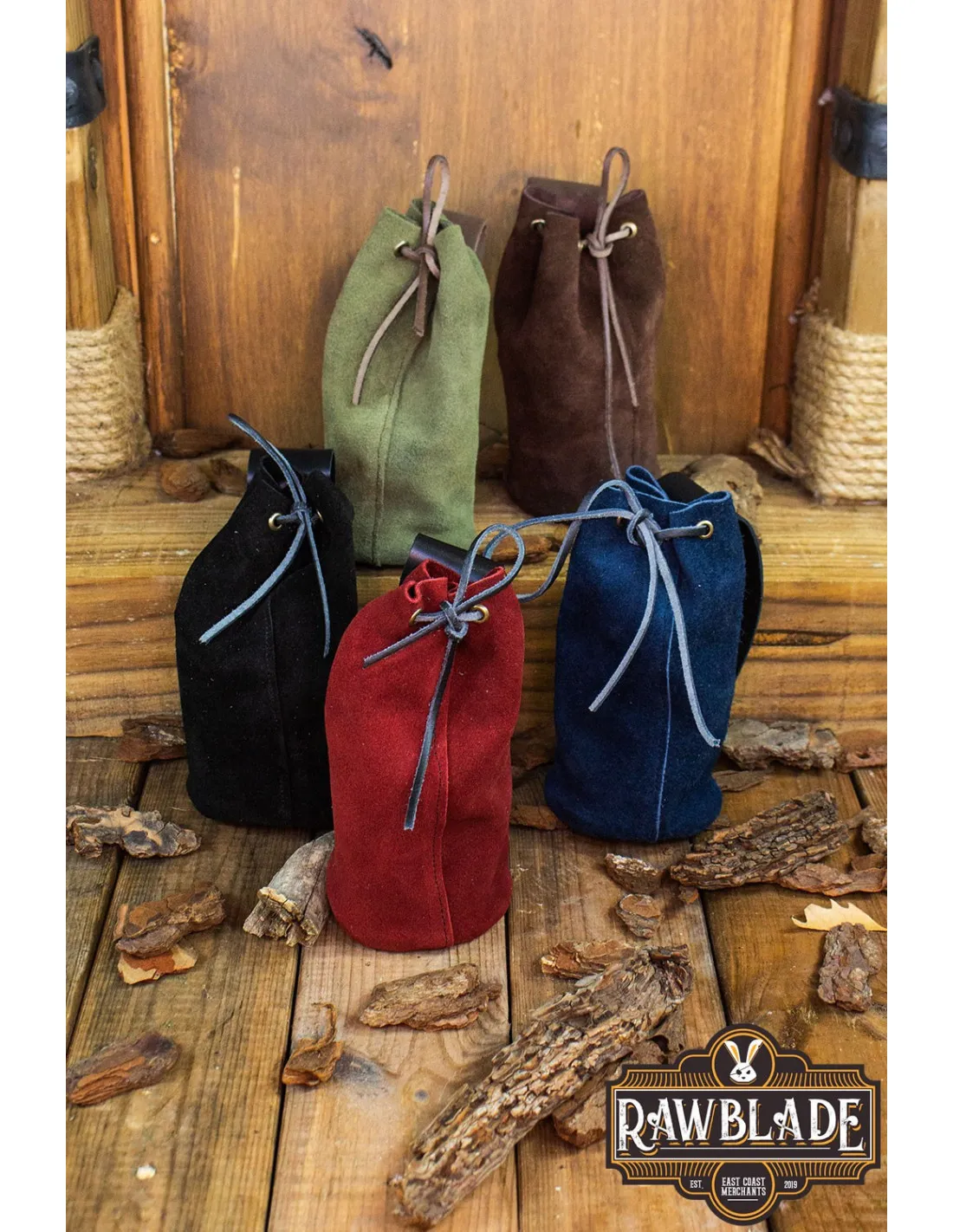 BOLSA DE TUBO ADVENTURER EN PIEL DE GAMUZA  VERDE