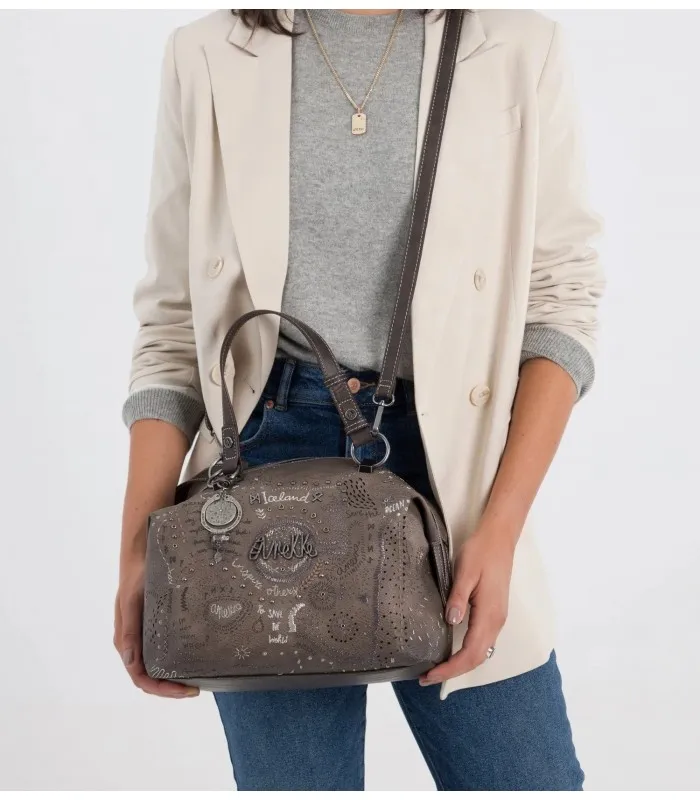 BOLSO ASA CORTA ANEKKE MARRÓN