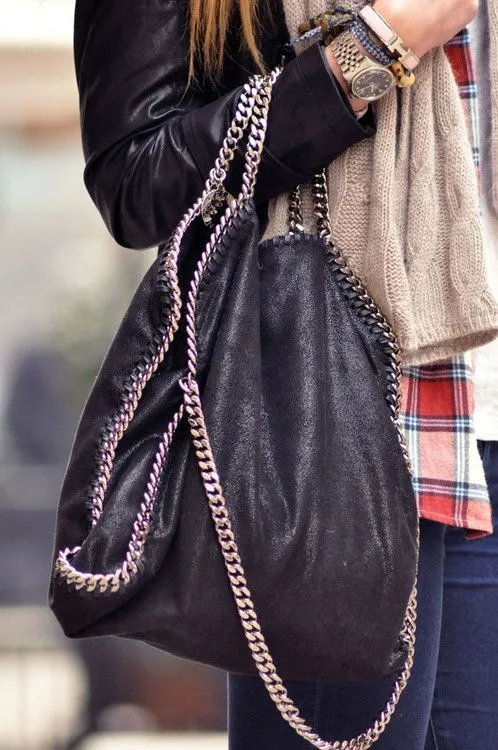 Bolso Cadenas Negro