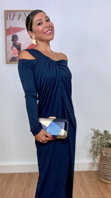 Bolso Clutch Mosaico Azul