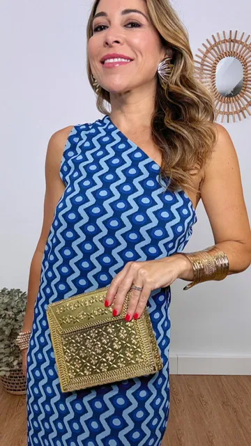 Bolso latón cuadrado
