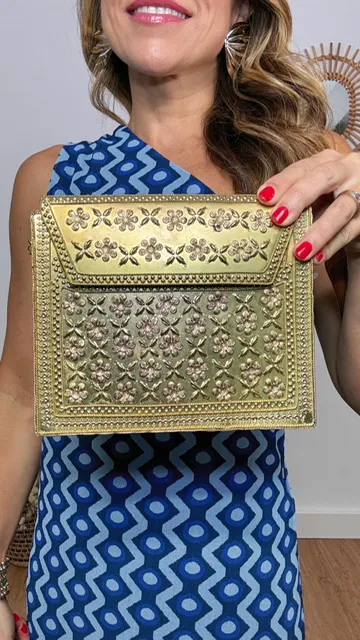 Bolso latón cuadrado