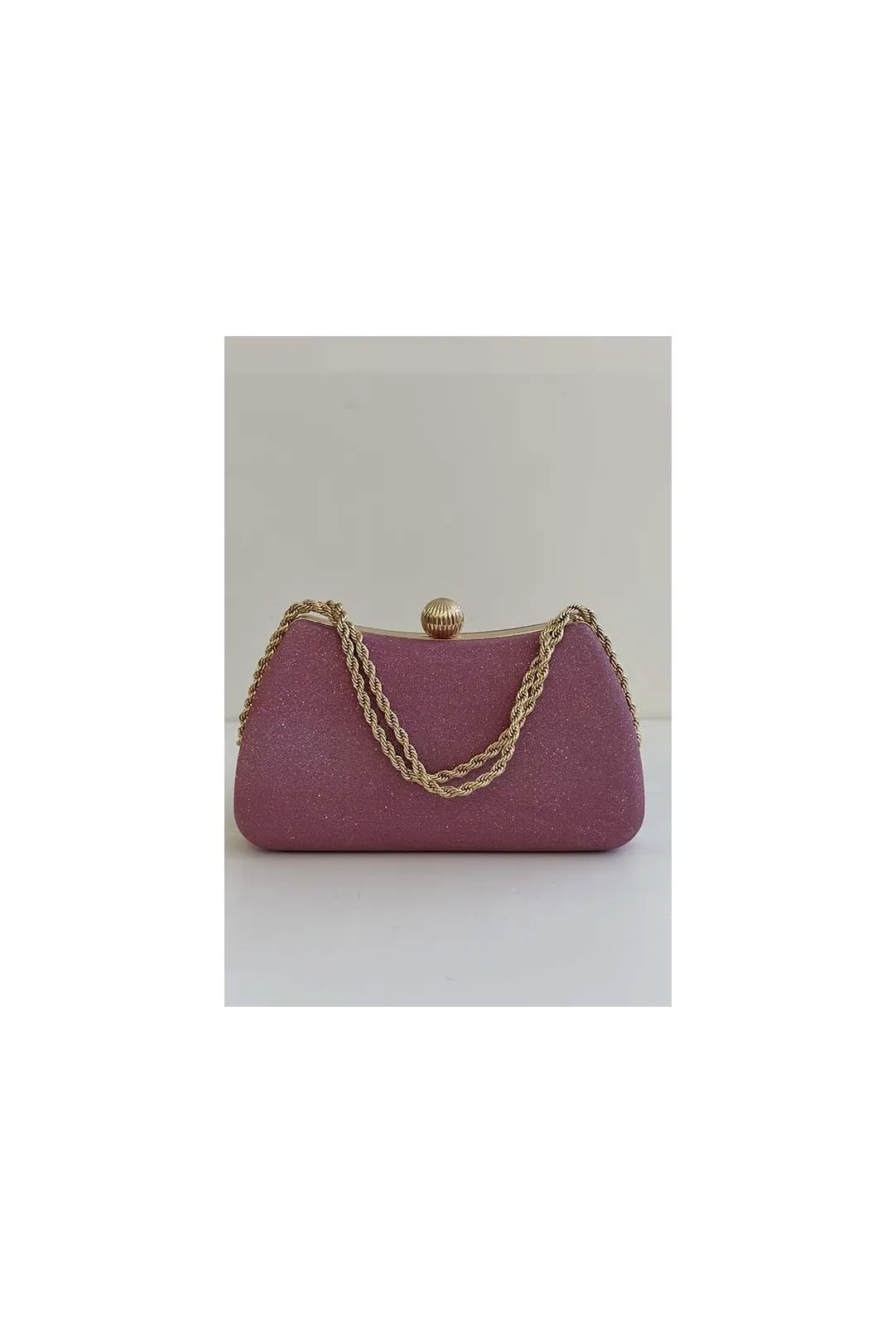 BOLSO MANO BRILLOS ROSA YARROW