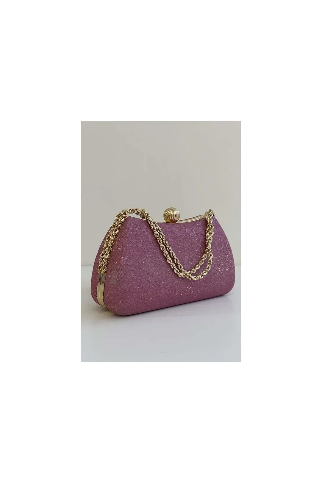 BOLSO MANO BRILLOS ROSA YARROW