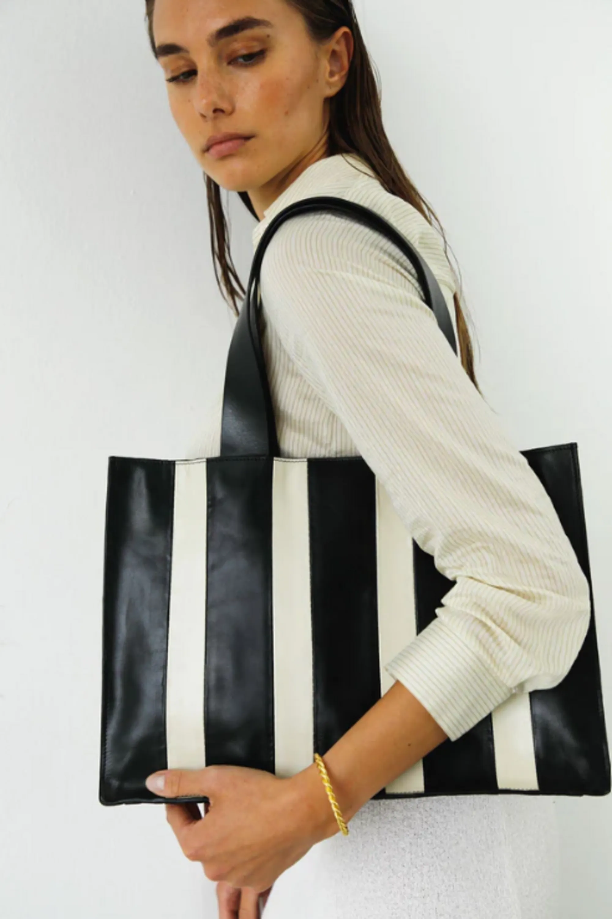 BOLSO OLIVER BLACK/ECRU
