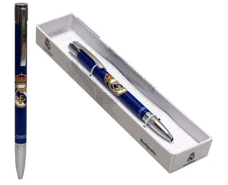 Bolígrafo metálico de lujo Real Madrid azul