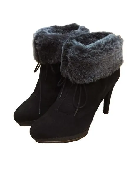 botin plataforma  ante con pelo