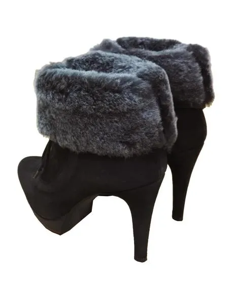 botin plataforma  ante con pelo