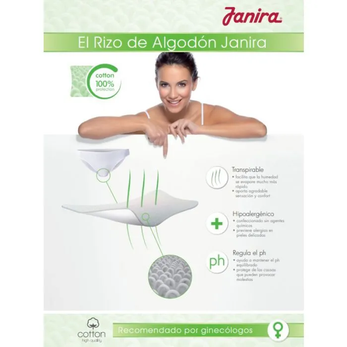 Braga alta Janira Slip Skin Cotton 30806
