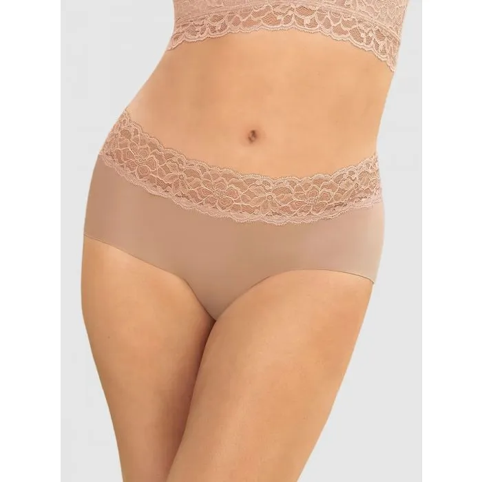 Braga culotte en tela ultraliviana con franja de encaje Leonisa 012960