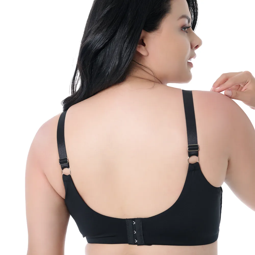 Brasier de talla extra con peto largo negro 24726 Carnival