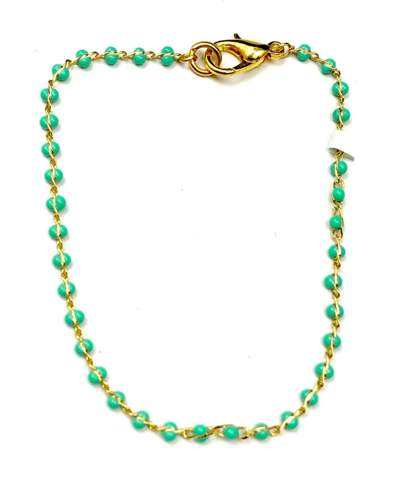 CADENAS FINAS VERDE AGUA MUJER BISUTERIA DE MODA