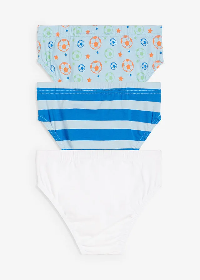 CALZONCILLOS PARA NIñOS (3 UNIDADES) AZURBLANCOAZUL CLARO DE RAYAS