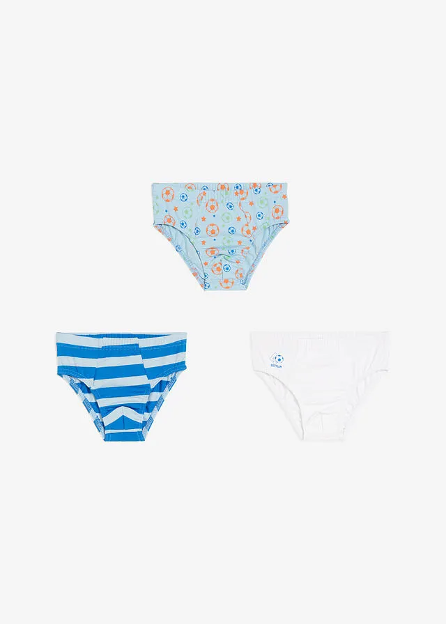 CALZONCILLOS PARA NIñOS (3 UNIDADES) AZURBLANCOAZUL CLARO DE RAYAS