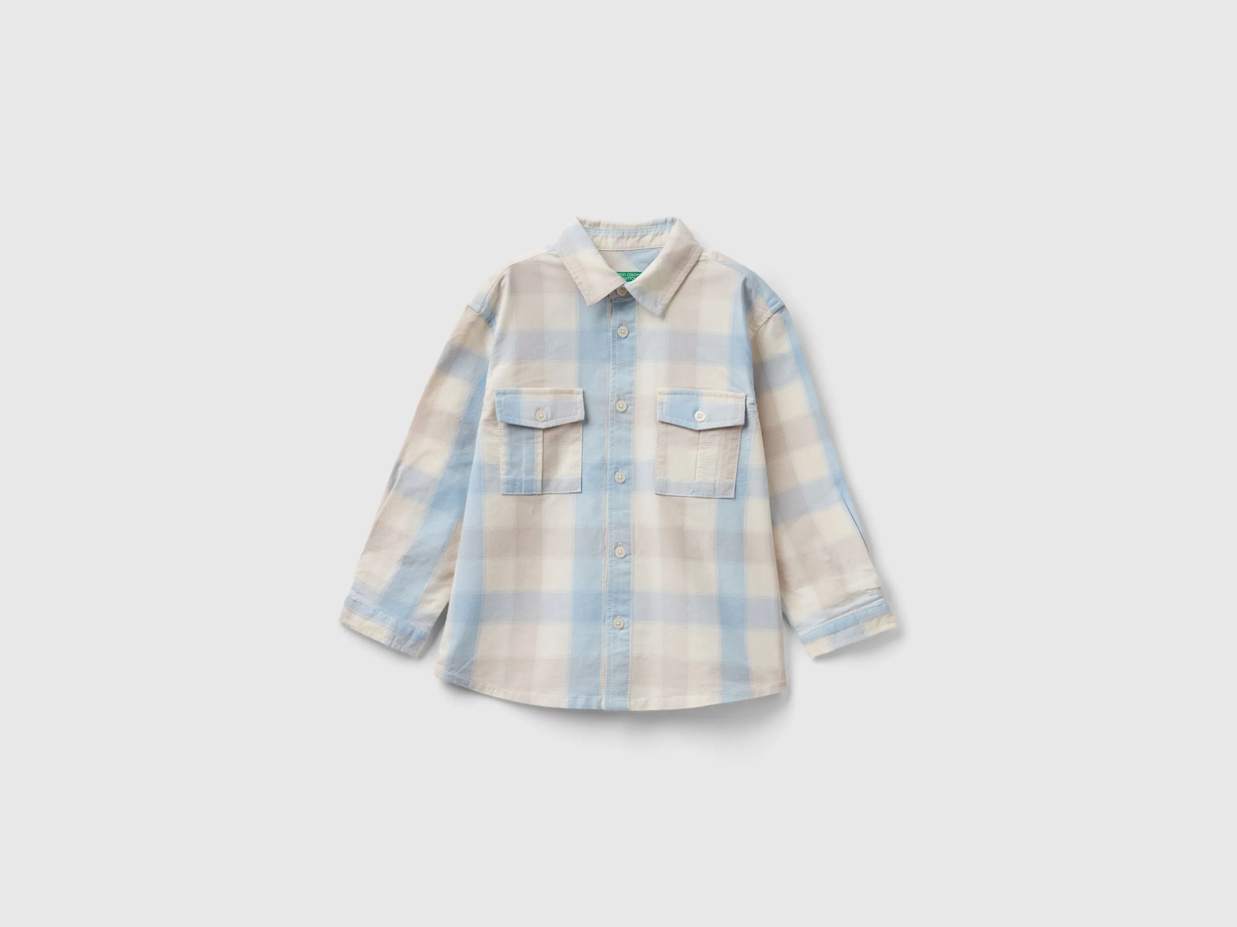 Camisa de cuadros de algodón elástico